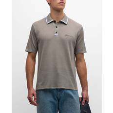 Ferragamo Men Short sleeved polo shirt Grey