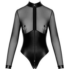 Noir Noir Handmade F321 Edge Wetlook and Mesh Body with Rings