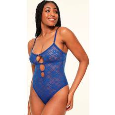 Blue - Women Lingerie Sets Victoria's Secret Adore Me Piper Teddy, Blue, Women's Teddies