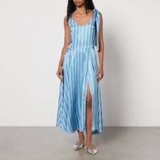 Stella Nova Striped Satin Dress DK 36/UK Blue