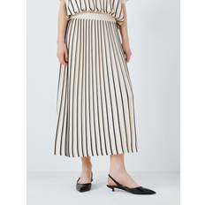 Women - XL Skirts Max Mara Weekend Weekend MaxMara Finanza Stripe Knitted Midi Skirt, White/Navy