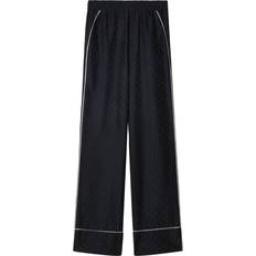 White Pyjamas Off-White straight-leg pyjama-inspired trousers BLACK