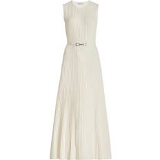 Gabriela Hearst Meier Knit Dress in Ivory Merino Wool Cashmere