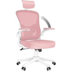 White Office Chairs Onemill Ergonomic Swivel Pink Office Chair 134cm