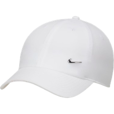 Sportswear Garment - Women Accessories Nike Dri-FIT Club Unstructured Metal Swoosh Cap - White/Metallic Silver