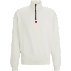 Hugo Boss M - Men Jumpers Hugo Boss Durty Zip Neck Sweatshirt - White