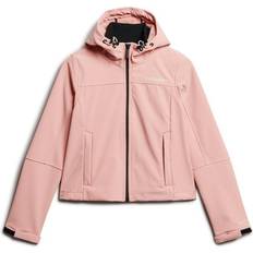 Superdry S - Women Clothing Superdry Hooded Soft Shell Trekker Jacket - Vintage Blush Pink