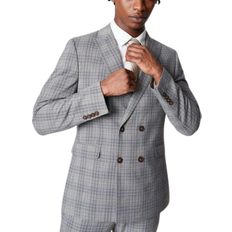 Grey - Men Suits Burton Highlight Check Suit Jacket - Grey