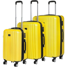 Dellonda Lightweight Luggage Suitcase Trolley - Set of 3