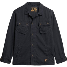 Superdry L - Men Outerwear Superdry Military Overshirt Jacket - Eclipse Navy