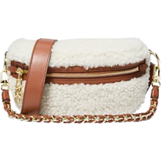 Michael Kors Bum Bags Michael Kors Slater Extra Small Shearling Sling Pack - Natural/Luggage