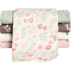 Gerber Muslin Burp Cloths 5-pack Pink Floral