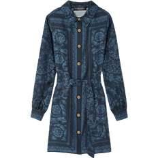 Versace Kid's Barocco Shirt Dress - Blue Print