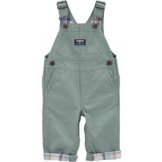 OshKosh Baby Plaid Lined Lightweight Canvas Overalls - Green ( V_1R300110)