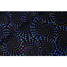 Benartex Horsen Around' Dizzy Dots Spirals Fabrics Black (50x55cm)