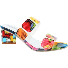 Joom Heeled Sandals Rhinestone Decor - Multicoloured