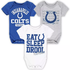 Outerstuff Infant Indianapolis Colts Eat Sleep Drool Football Bodysuit Set 3-pack - Royal/White