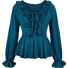 Veishet Renaissance Ruffled Shirt Costume