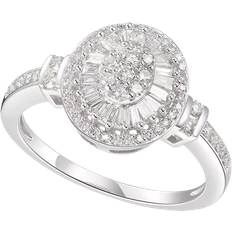 Macy's Starburst Cluster Ring - White Gold/Diamonds