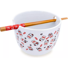 Ceramic - Red Soup Bowls Toynk Sanrio Hello Kitty And Chopstick Set Soup Bowl 6cm 0.59L