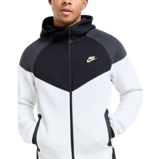 White Jumpers Nike Men's Tech Fleece Hoodie - Black/White/Grey