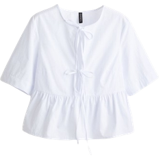 H&M Blouses H&M Tie Front Poplin Blouse - White