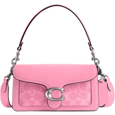 Coach Tabby Shoulder Bag 20 In Signature Canvas - Silver/Vivid Pink