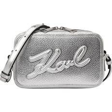 Karl Lagerfeld Bags Karl Lagerfeld K/skuare Grainy Camera Bag, Woman, Silver, Size: One size