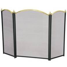 Fireplace Screens Oypla 3 Panel Fire Screen Spark Guard Black One Size