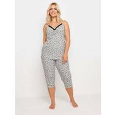 Women Pyjamas Yours Heart Print Cami Pyjama Set Grey