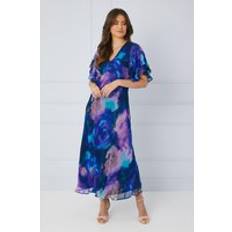 Evening Gowns - Florals Dresses Wallis Floral Embellished Bias Midaxi Dress Turquoise