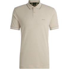 Hugo Boss Beige Polo Shirts Hugo Boss Slim Fit Polo Shirt - Light Beige