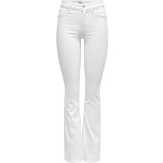 Only Onlblush Mid Flared Jeans - White