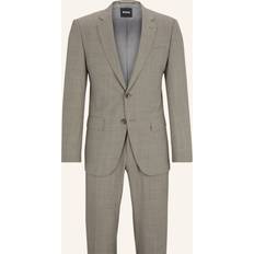 Beige - Men Suits BOSS Slim-fit suit in patterned stretch cloth Light Beige