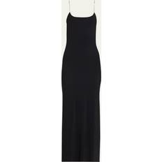 MM6 Maison Margiela Black Scoop Neck Midi Dress 900 Black