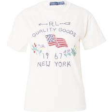 Polo Ralph Lauren Beige T-shirts Polo Ralph Lauren Embroidered 1967 T-Shirt ivory