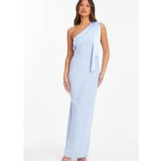 Blue - Short Dresses Quiz Satin Drape Maxi Dress Blue