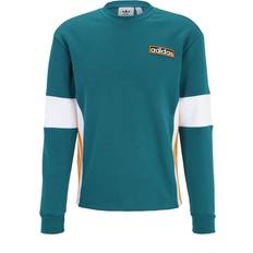 Adidas Men - Yellow Jumpers Adidas Crew Sweatshirt Legacy Teal