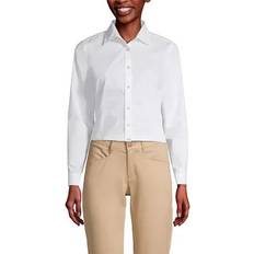 Lands' End Shirts Lands' End Women's School Uniform No Gape Long Sleeve Collared Stretch Shirt