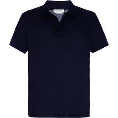 Gabriela Hearst Men's Jaime Cotton Jersey Polo Shirt NAVY X-SMALL