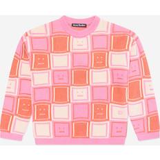 Acne Studios Kids Pink Check Sweater Rusty Orange/Tango P 3-4Y