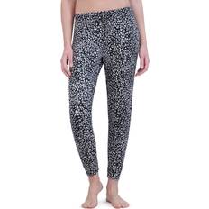 Tahari Women's Drawstring Jogger Pajama Pant Black animal print Medium