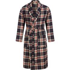 Men - Red Robes Slenderella Red, Large Walker Reid WR88822 Men's Red Check Cotton Dressing Gown