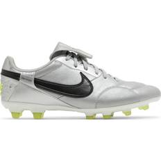 Silver - Women Football Shoes Nike Premier 3 FG - Metallic Silver/Volt/Black