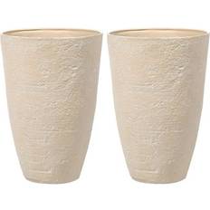 Beliani Set Of 2 Plant Pots 51 X X