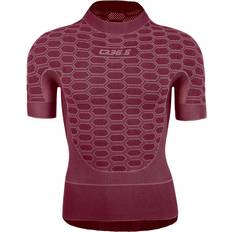 Red Base Layer Tops Q36.5 Base Layer Short Sleeve Red Inner Shirt