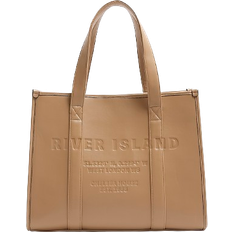 River Island Embossed Shopper Bag - Brown