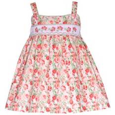 Bonnie Jean Baby Girls Sleeveless Floral Printed Dress, Coral, Months 18 Months