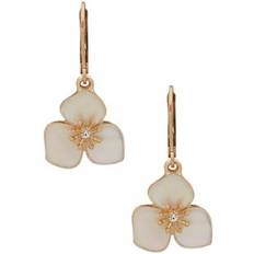 Lonna & Lilly Gold-Tone Crystal Iridescent Flower Drop Earrings White ONE SIZE