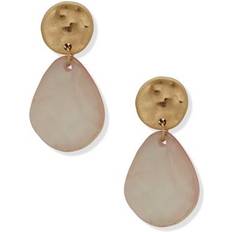 Lonna & Lilly Gold-Tone Stone Teardrop Post Earrings Pink ONE SIZE